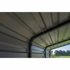 Arrow Storage Products Galvanized Steel Carport, W/ 2-Sided Enclosure, Compact Car Metal Carport Kit, 10'x29'x9', Eggshell CPH102909ECL2